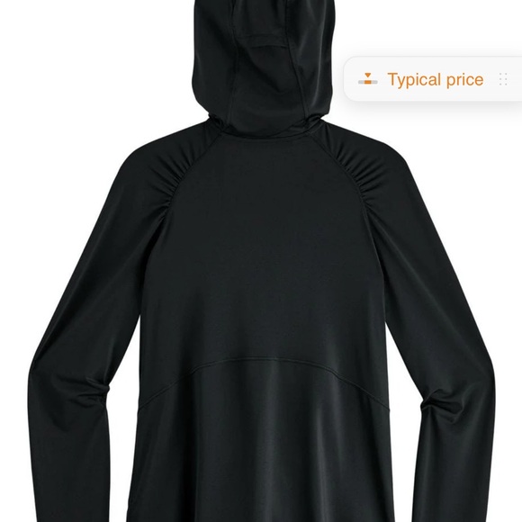 Woman’s Coolibar UPF50 Astir Full Zip Jacked Black/ Blue Camo Thumbholes Hoody - Picture 6 of 6